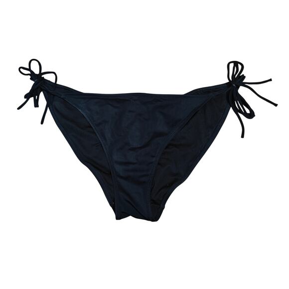Victoria's Secret Black String Bikini Bottom Cheeky Womens Large - Picture 1 of 3